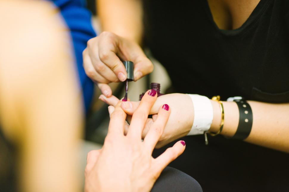 Free Image of Manicurist working with client\'s nails  